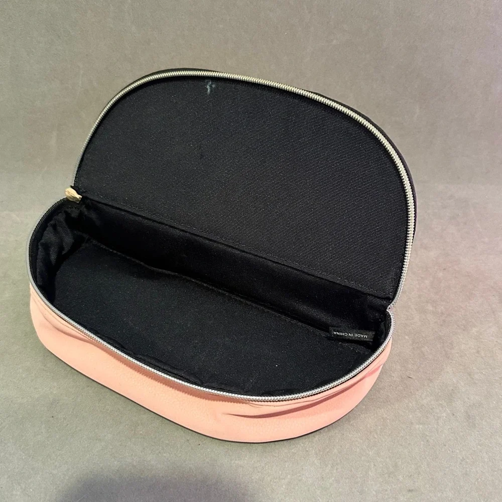 Marc Jacobs Runway 9.12.2018 Pink Half Moon Cosmetic Pouch Bag Gold Hardware